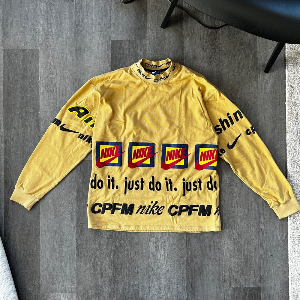 Rare Nike x CPFM Cactus Plant Flea Market Shirt - Mustard Mens Sz S- Just Do It